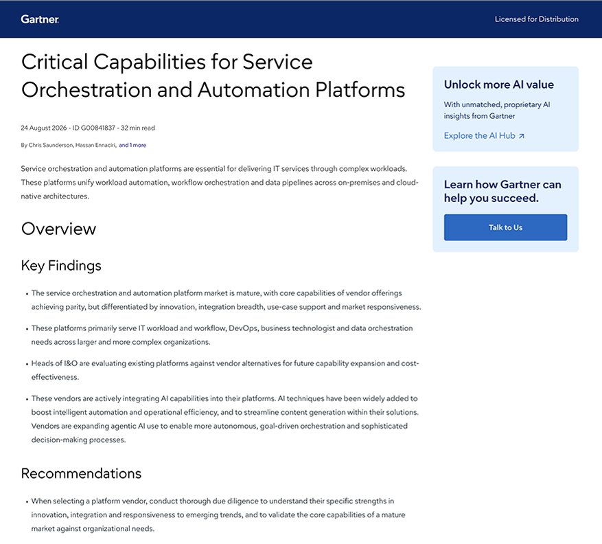 2026 Gartner® Critical Capabilities for SOAP: Redwood Software ranks #1 in 4 Use Cases, tied for #1 in 5th Use Case 2 Critical Capabilities official report screenshot